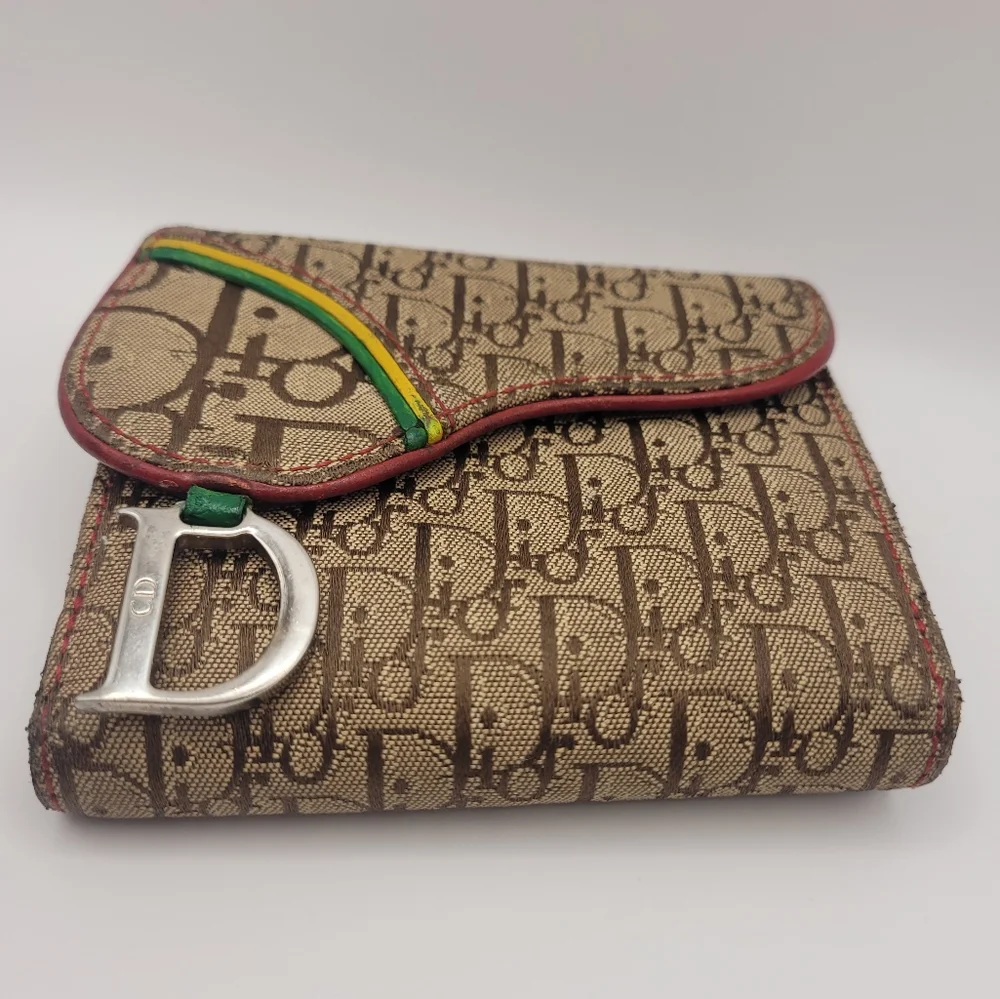 Christian Dior Vintage Trotter Canvas Bifold Wallet